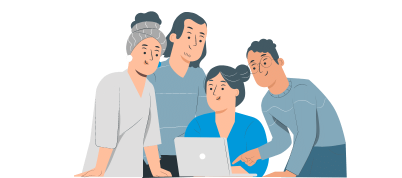 Onsite Flutter development team illustration