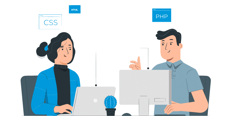 Part-time Flutter developers illustration